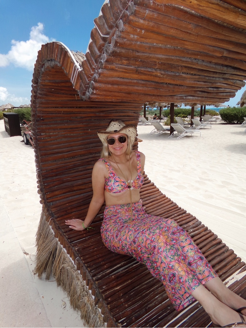 Strawberry Milk Mob Multicolor Paisley Bikini Top and Sarong Set - Picture 2 of 3